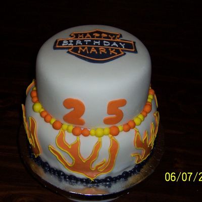 Harley Davidson Emblem Birthday Cake