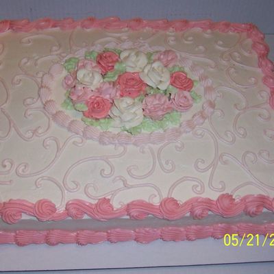 A Pink And White "un-Birthday" Cake