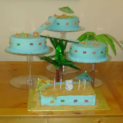 Island Birthday Cake