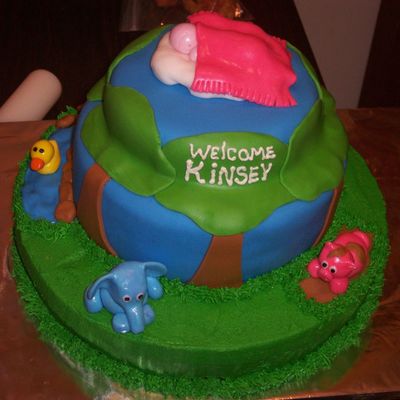 Animal Baby Shower Cake