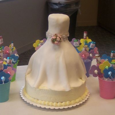 Wedding Dress Bridal Shower Cake