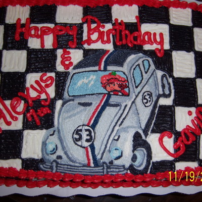 Herbie The Love Bug Car W/strawberry Shortcake Driving