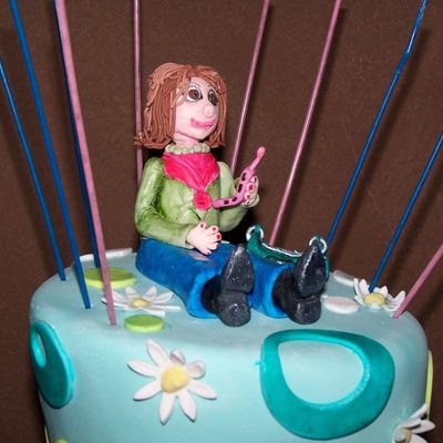 Close Up Of Daughters Cake Top