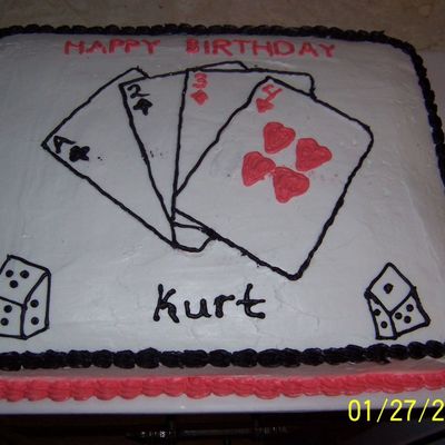 Poker B-Day Cake