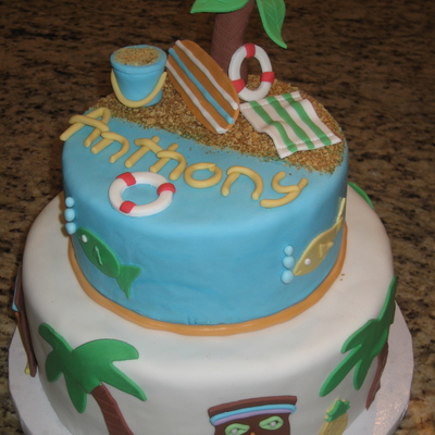 Luau Birthday Cake