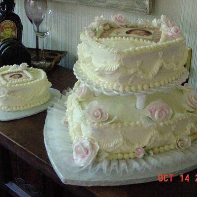 Little Girl's Baptism Reception Cake