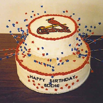 Cardinal B-Day Cake