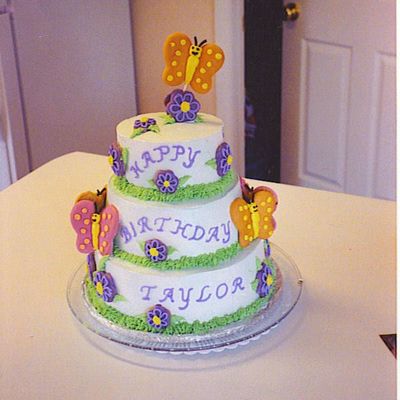 3 Tiered Butterfly Cake