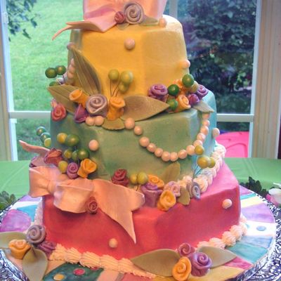 Luster Dust Painted Hexagon Princess Cake