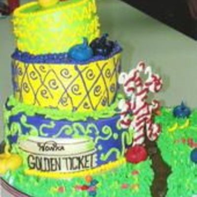 Topsy Turvy Willy Wonka Cake