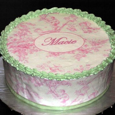 Pink Toile Cake