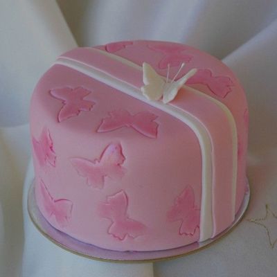 Pink Butterfly Cake