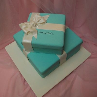 Two Tiered Tiffany Box Cake