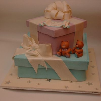 Double Christening Cake