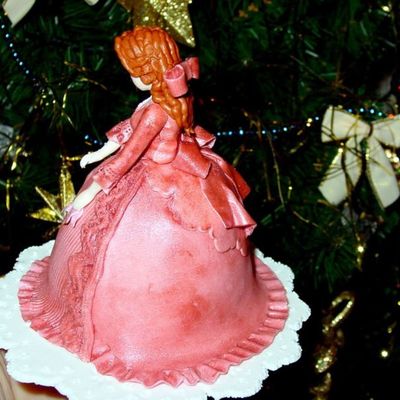 Pink Christmas Dame - Back View