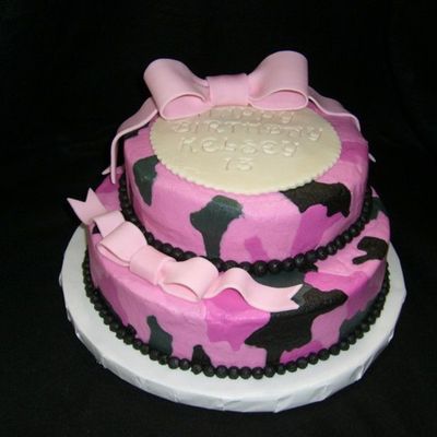 Pink Camo Cake