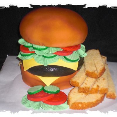 Cheese Burger & Frys