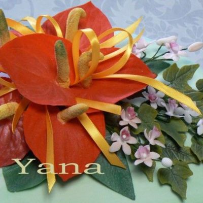 Anthurium Topper For 70Th Birthday Cake