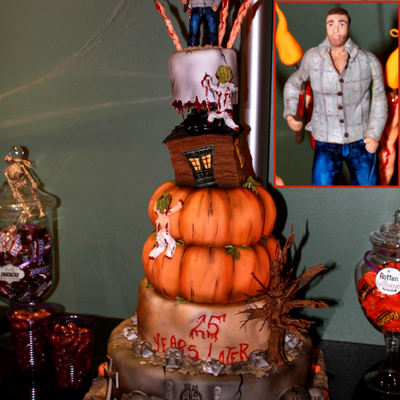 Spooky Halloween/zombie Attack Cake