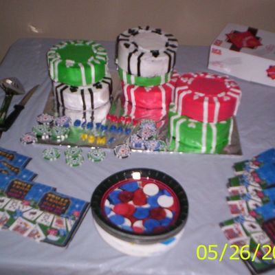Poker Chips Birthday Cake