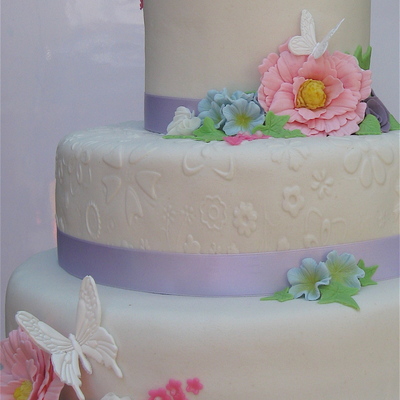 Spring Garden Wedding Cake