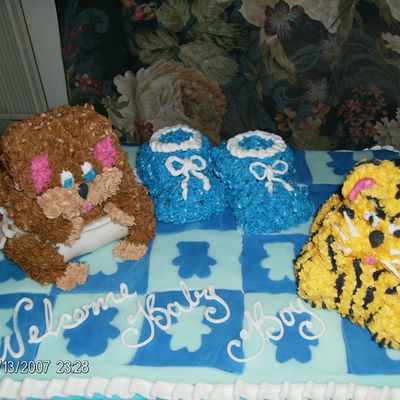 Baby Shower Monkey And Tigar