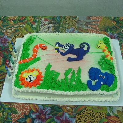 Zoo Birthday Cake