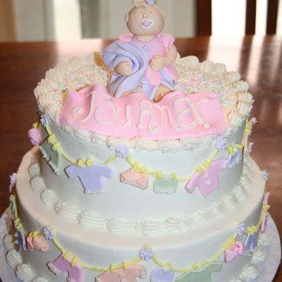 Fondant Baby With Clothesline
