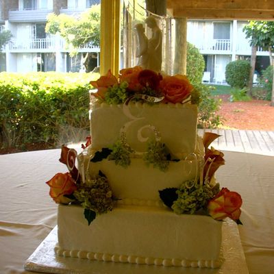 Monogram Wedding Cake