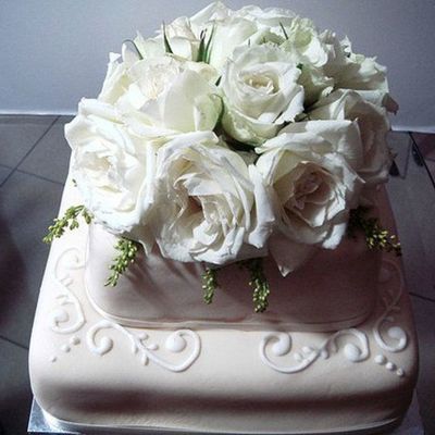 Two Tier Engagement Cake