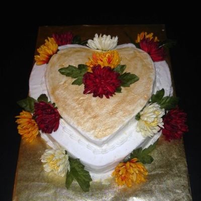 Heart Shaped Bridal Shower Cake