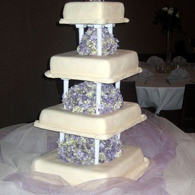 Ivory & Hydrangeas - Wedding Cake