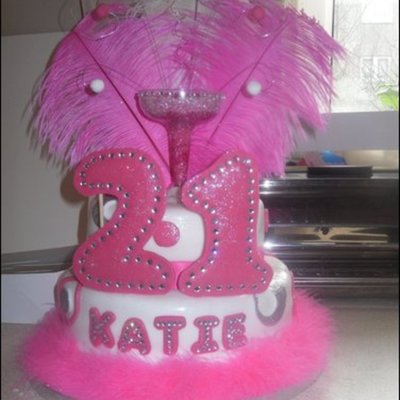 21St Pink Birthday Cake