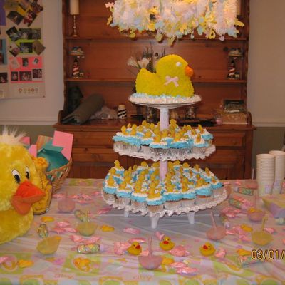 Baby Shower Duck Themed Cupcake Tree