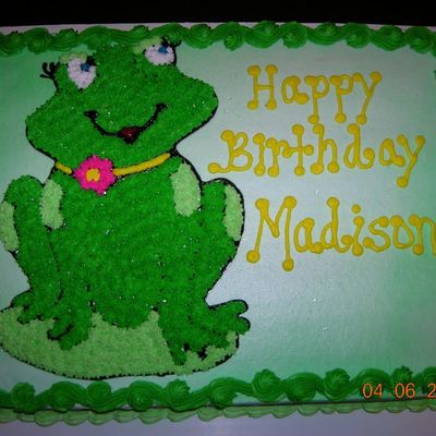 Frog Birthday Cake