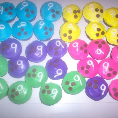 Bowling Ball Cupcakes