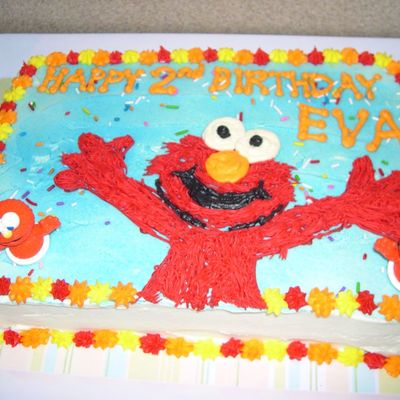 Elmo Cake For My Daughter's 2Nd Birthday