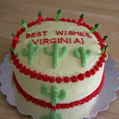 Going Away Cake With A Southwestern Theme