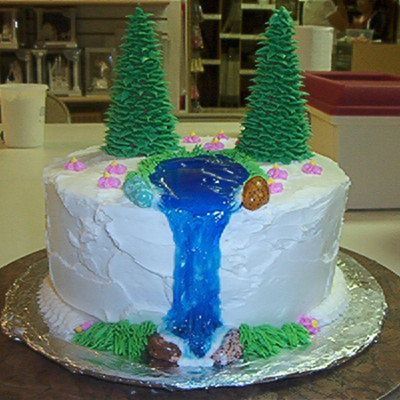 Waterfall Forest Cake!
