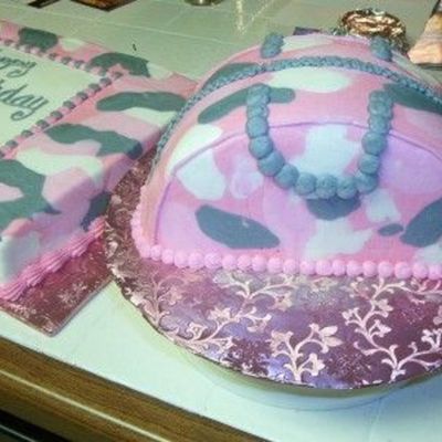 Pink Camo Purse Cake