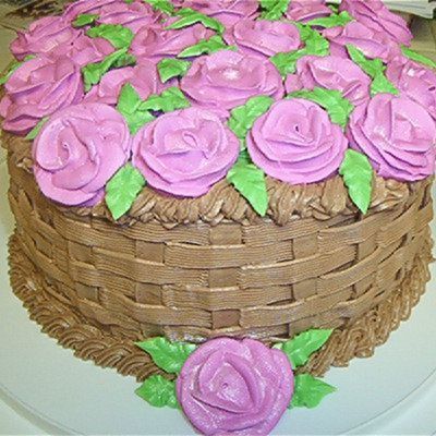Basket Of Pink Roses!