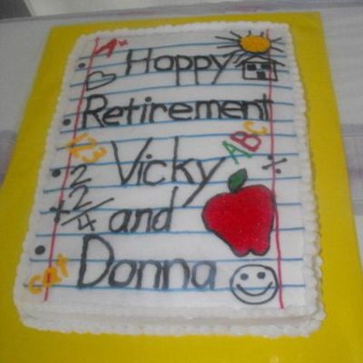 Vicky And Donna's Retirement Cake