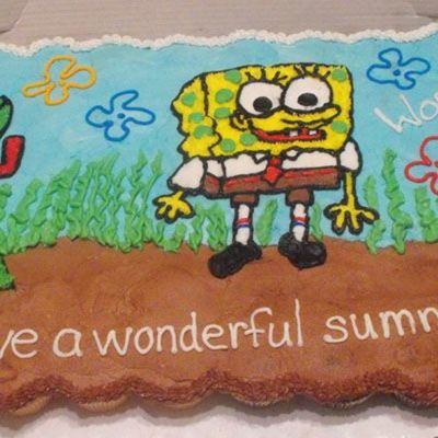 Spongebob Cupcake Cake