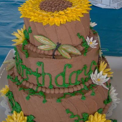 Sunflower Birthday Cake