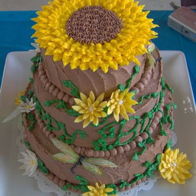 Sunflower Birthday Cake