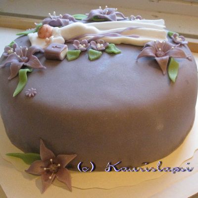 Christening Cake For A Girl Called Lila