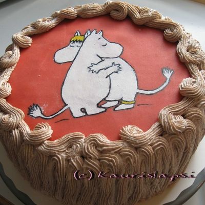 Painted Engagement Day Cake