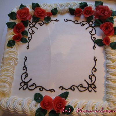 Whipped Cream Birhday Cake