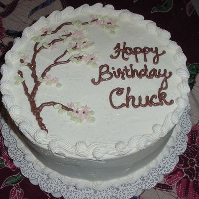 Cherry Blossom Birthday Cake