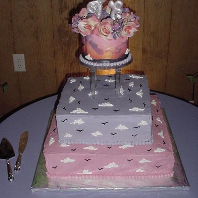 Sunset Wedding Cake